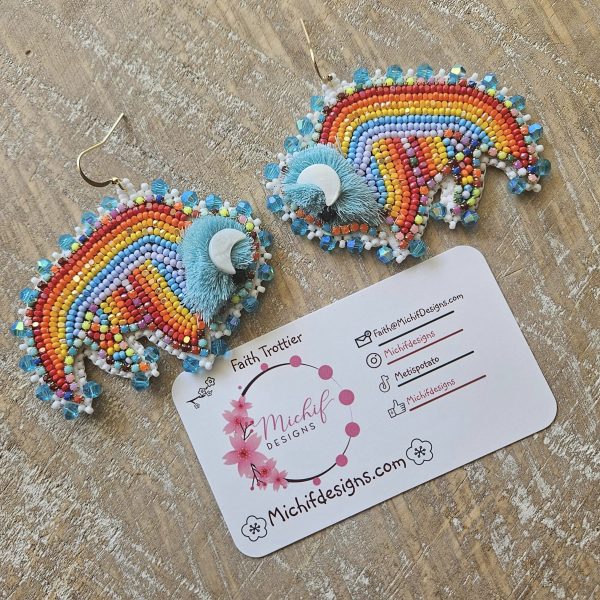 Rainbow Bison Earrings