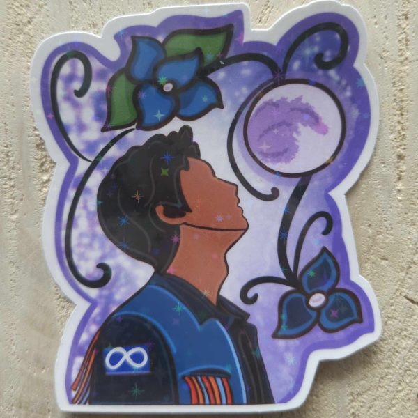 Métis Floral Moon Sticker